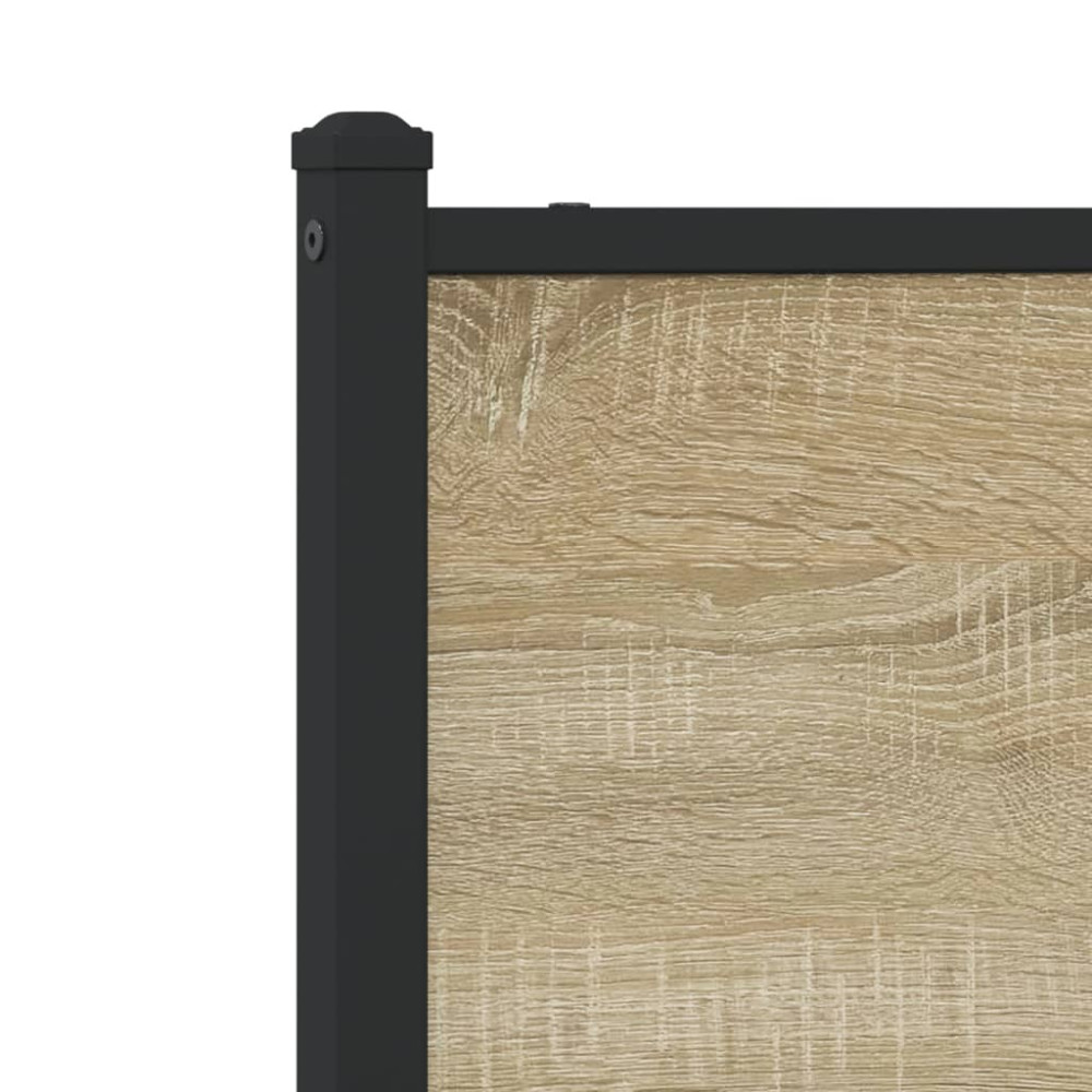Produktbild för Sängram utan madrass metall sonoma-ek 120x200 cm