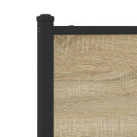 Produktbild för Sängram utan madrass metall sonoma-ek 137x190 cm