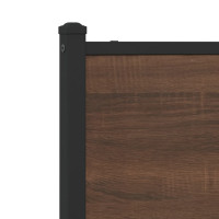 Produktbild för Sängram utan madrass metall brun ek 150x200 cm