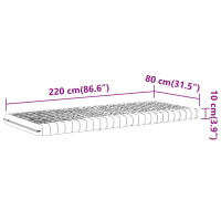 Produktbild för Skummadrass vit 80x220 cm 7-zoner hårdhet 20 ILD