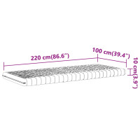 Produktbild för Skummadrass vit 100x220 cm 7-zoner hårdhet 20 ILD