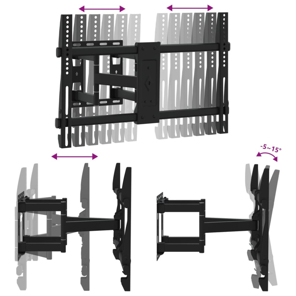 Produktbild för Tv-väggfäste för 37-80 tums skärm max VESA 600x400 mm 40kg