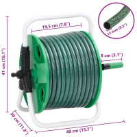 Produktbild för Slangvinda med slangkoppling 0,5" 20 m PVC