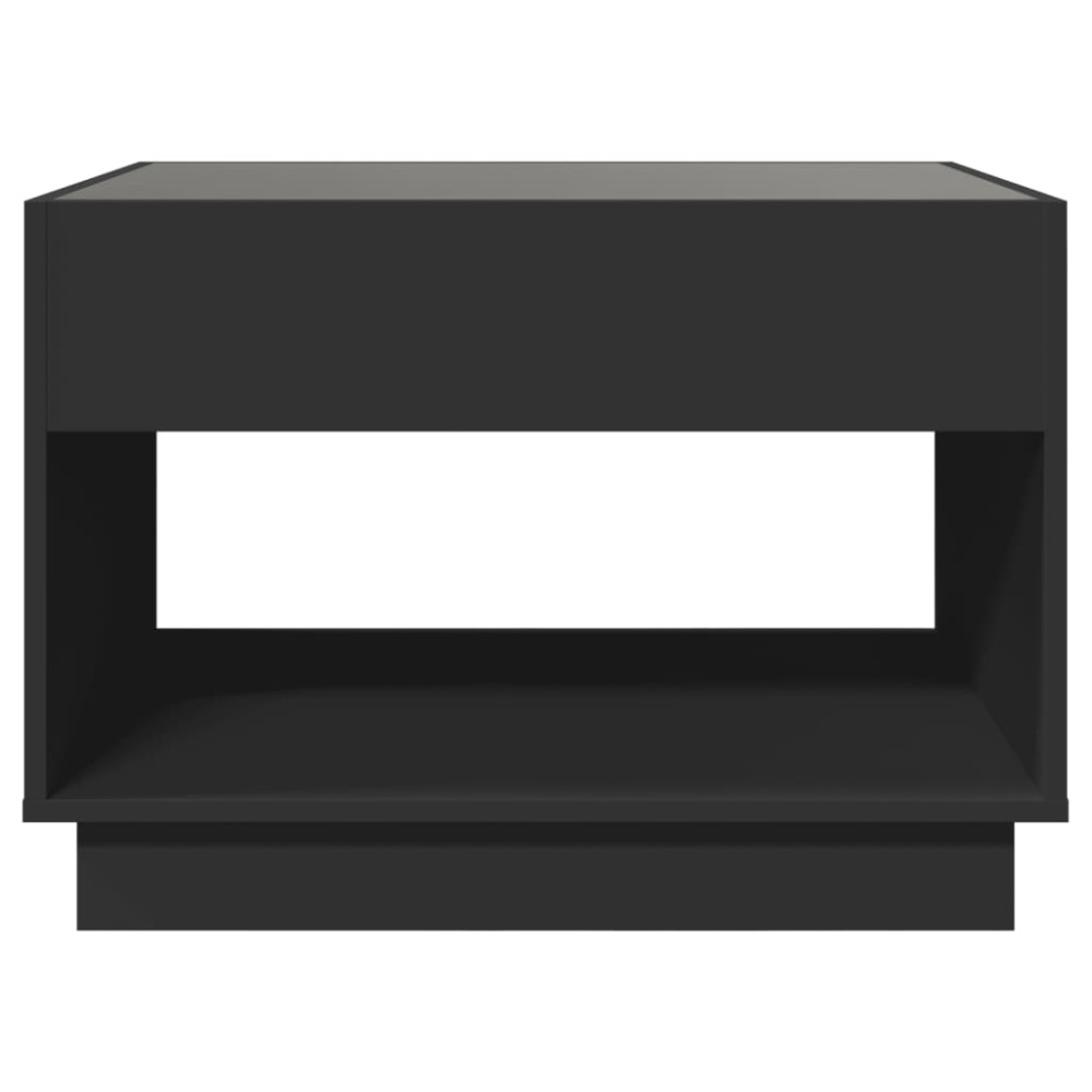 Produktbild för Soffbord med Infinity LEDs svart 70x50x50 cm