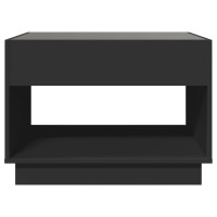 Produktbild för Soffbord med Infinity LEDs svart 70x50x50 cm