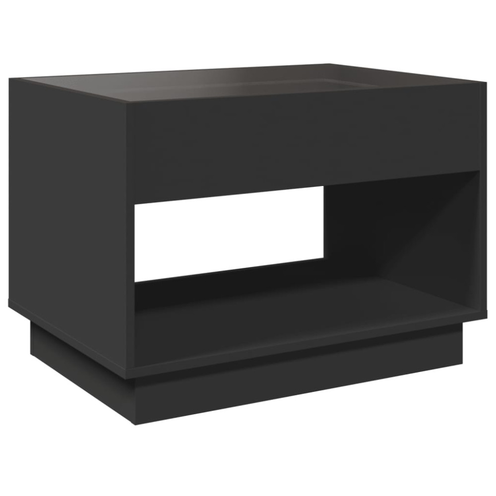 Produktbild för Soffbord med Infinity LEDs svart 70x50x50 cm