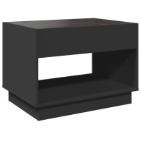 Produktbild för Soffbord med Infinity LEDs svart 70x50x50 cm