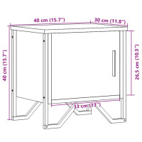 Produktbild för Sängbord 2 st svart 40x30x40 cm konstruerat trä