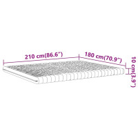 Produktbild för Skummadrass vit 180x210 cm 7-zoner hårdhet 20 ILD