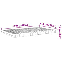 Produktbild för Skummadrass vit 140x210 cm 7-zoner hårdhet 20 ILD