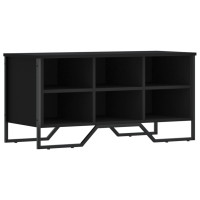 Produktbild för Skoskåp svart 90x38x45,5 cm konstruerat trä
