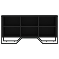 Produktbild för Skoskåp svart 90x38x45,5 cm konstruerat trä