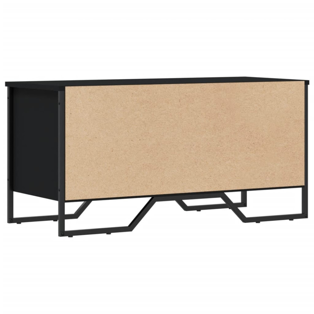 Produktbild för Skoskåp svart 90x38x45,5 cm konstruerat trä