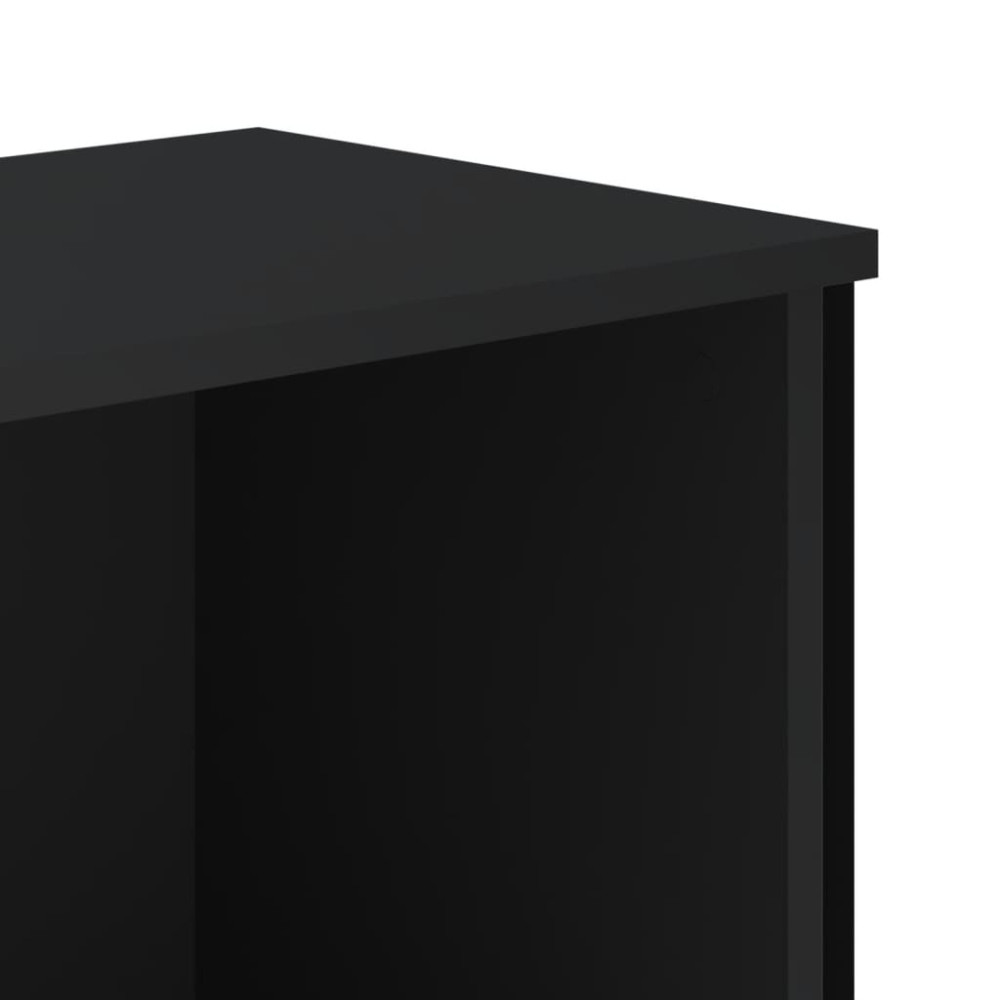 Produktbild för Skoskåp svart 90x38x45,5 cm konstruerat trä
