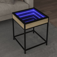 Produktbild för Soffbord med Infinity LEDs sonoma-ek 40x40x51 cm