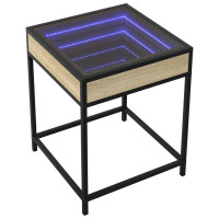 Produktbild för Soffbord med Infinity LEDs sonoma-ek 40x40x51 cm