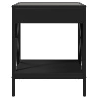 Produktbild för Soffbord med Infinity LEDs svart 40x40x49 cm