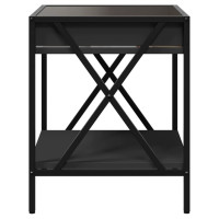 Produktbild för Soffbord med Infinity LEDs svart 40x40x49 cm