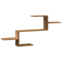 Produktbild för Vägghylla ek 104x15x49 cm konstruerat trä