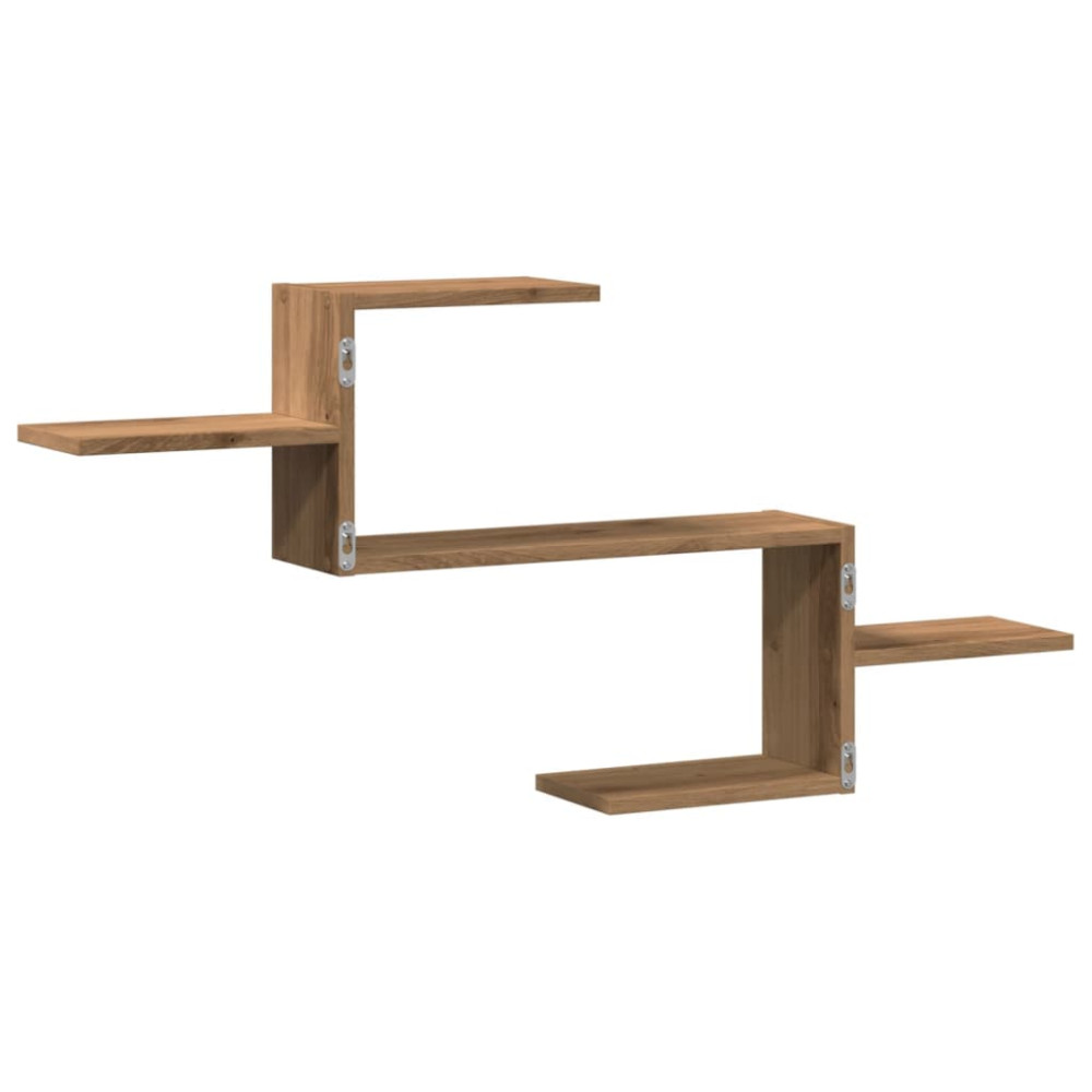 Produktbild för Vägghylla ek 104x15x49 cm konstruerat trä