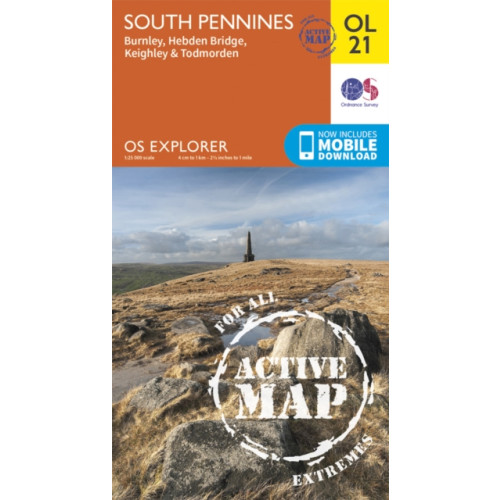 Ordnance Survey South Pennines, Burnley, Hebden Bridge, Keighley & Todmorden