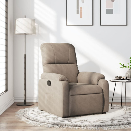 vidaXL Reclinerfåtölj taupe mikrofibertyg