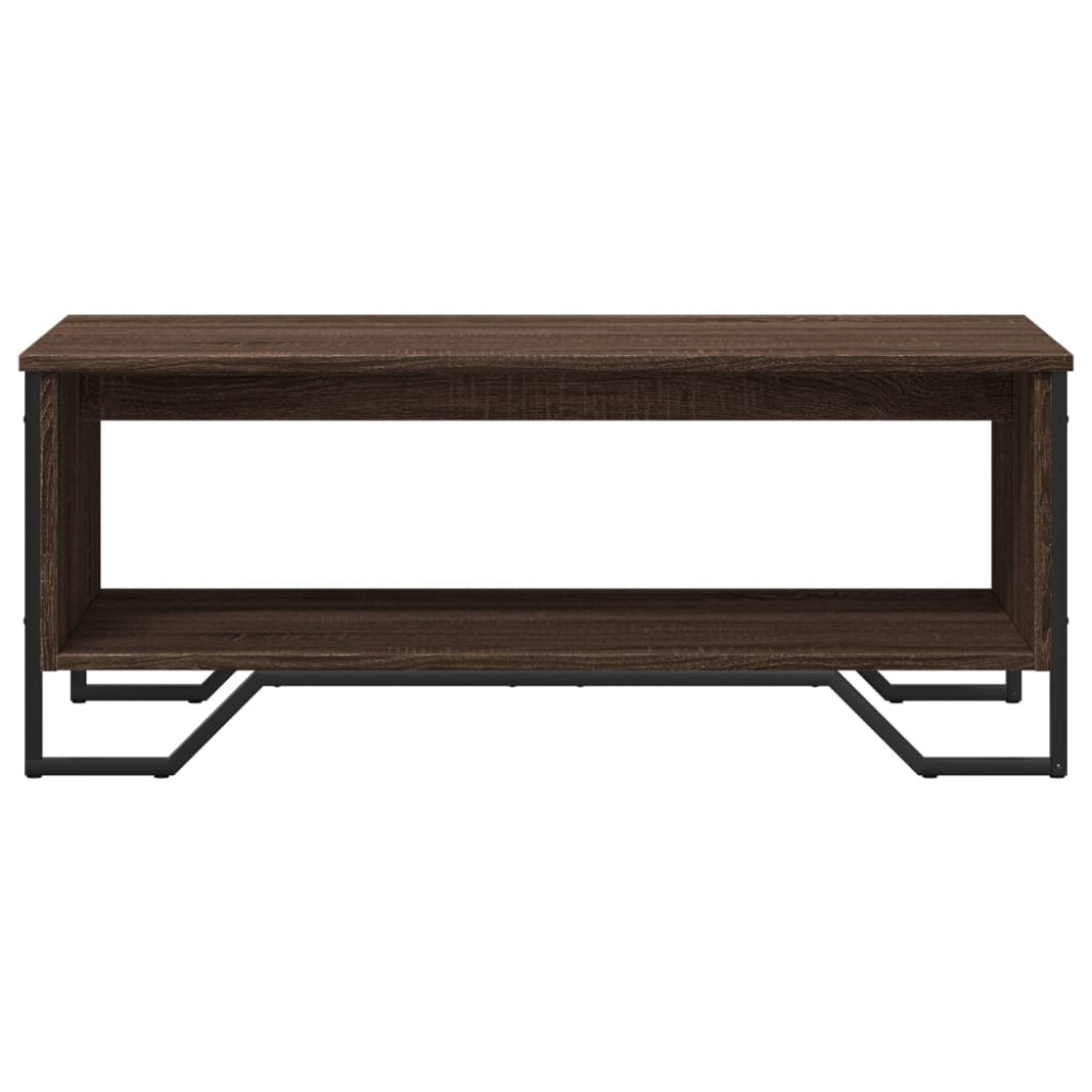 Produktbild för Soffbord brun ek 100x51x40 cm konstruerat trä