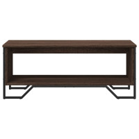 Produktbild för Soffbord brun ek 100x51x40 cm konstruerat trä
