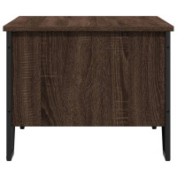 Produktbild för Soffbord brun ek 100x51x40 cm konstruerat trä