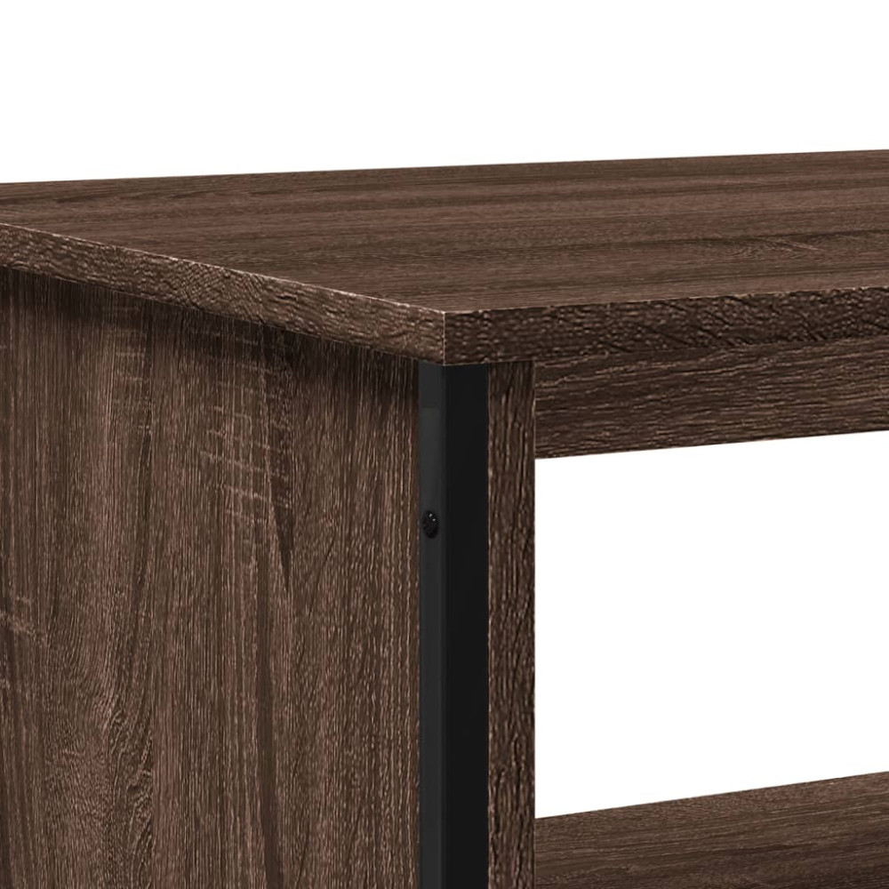 Produktbild för Soffbord brun ek 100x51x40 cm konstruerat trä