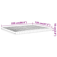 Produktbild för Skummadrass vit 120x220 cm 7-zoner hårdhet 20 ILD