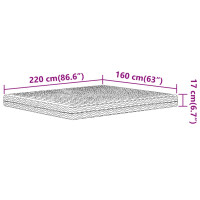 Produktbild för Skummadrass vit 160x220 cm hårdhet H2 H3