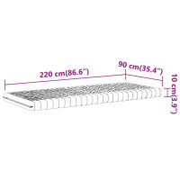 Produktbild för Skummadrass vit 90x220 cm 7-zoner hårdhet 20 ILD