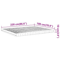 Produktbild för Skummadrass vit 180x220 cm 7-zoner hårdhet 20 ILD