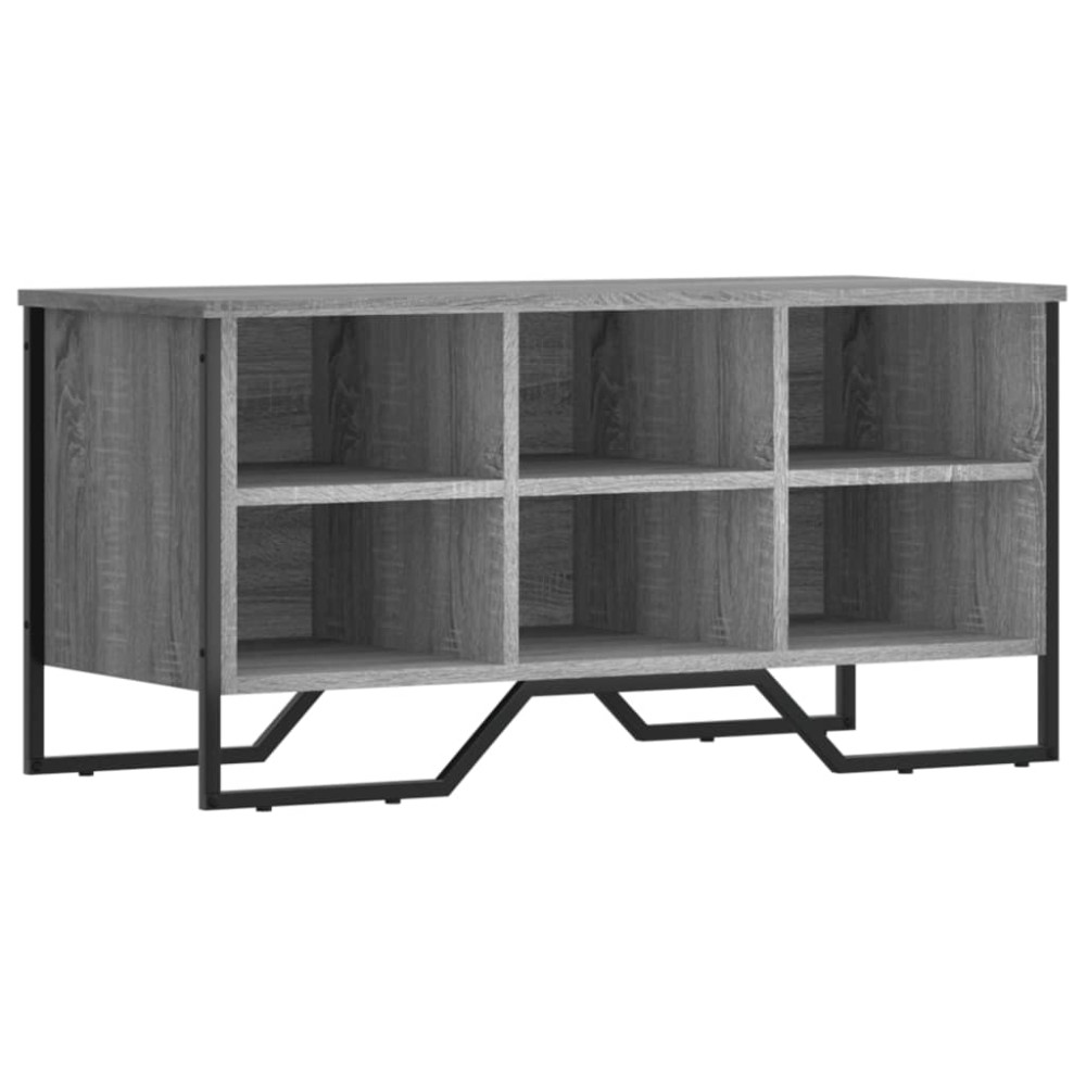 Produktbild för Skoskåp grå sonoma 90x38x45,5 cm konstruerat trä