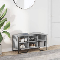 Produktbild för Skoskåp grå sonoma 90x38x45,5 cm konstruerat trä