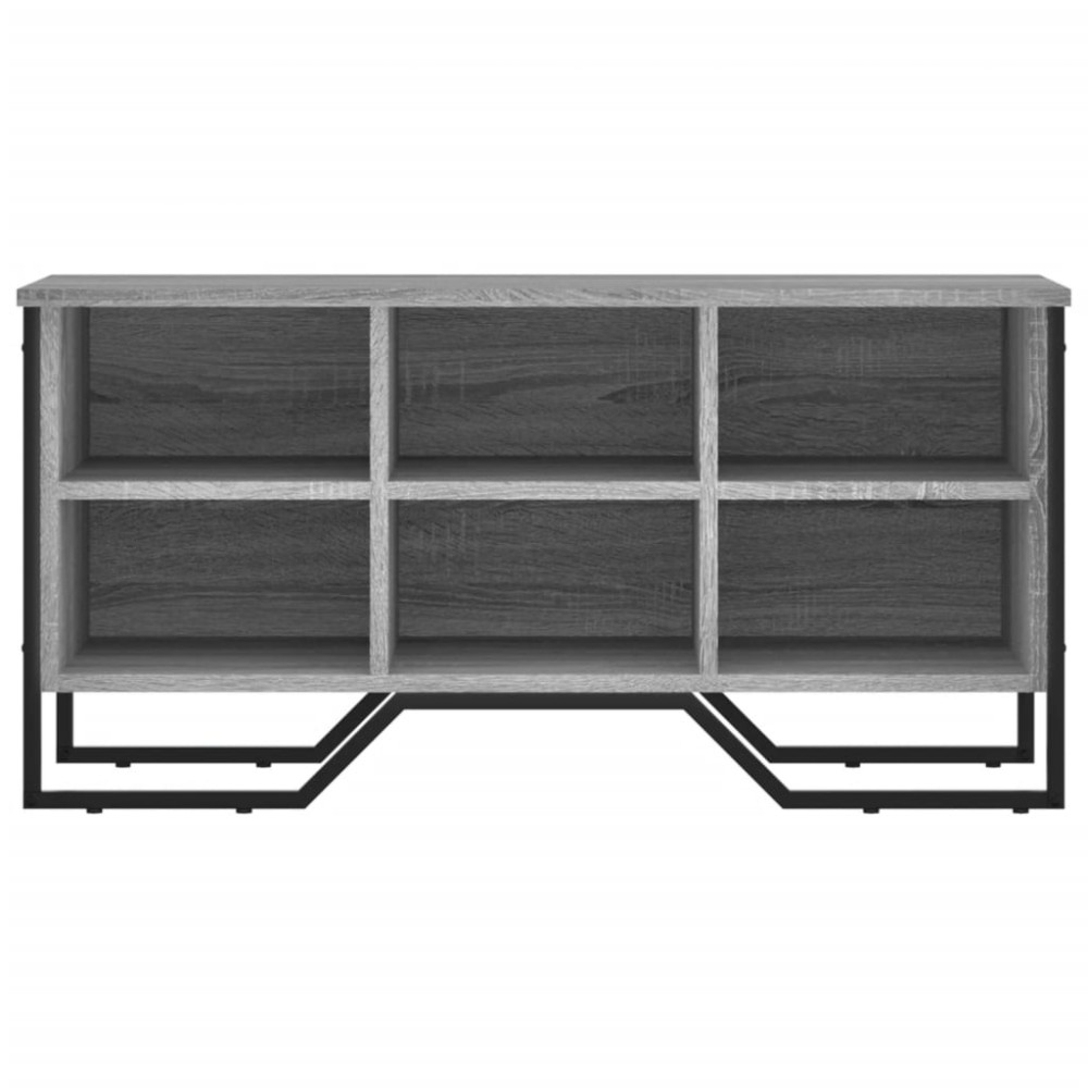 Produktbild för Skoskåp grå sonoma 90x38x45,5 cm konstruerat trä