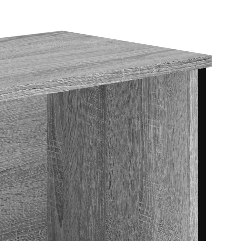 Produktbild för Skoskåp grå sonoma 90x38x45,5 cm konstruerat trä