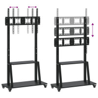 Produktbild för Tv-ställ på hjul för 32-90 tums skärm max VESA 800x600 mm 100kg