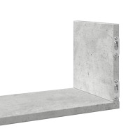 Produktbild för Vägghyllor 3 st betonggrå 58x18x18 cm konstruerat trä