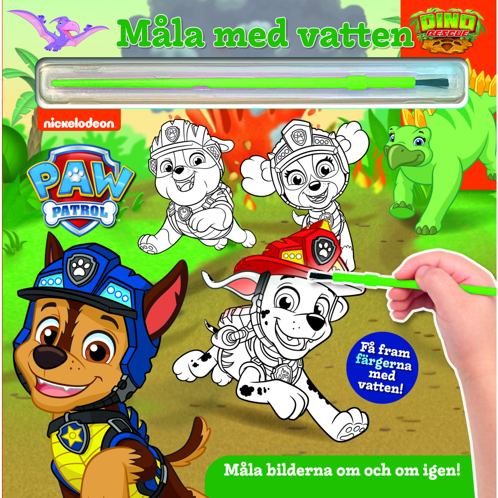 Produktbild för Paw Patrol Dino. Måla med vatten (bok, board book)