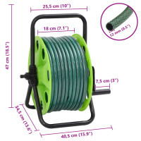 Produktbild för Slangvinda med slangkoppling 0,5" 30 m PVC