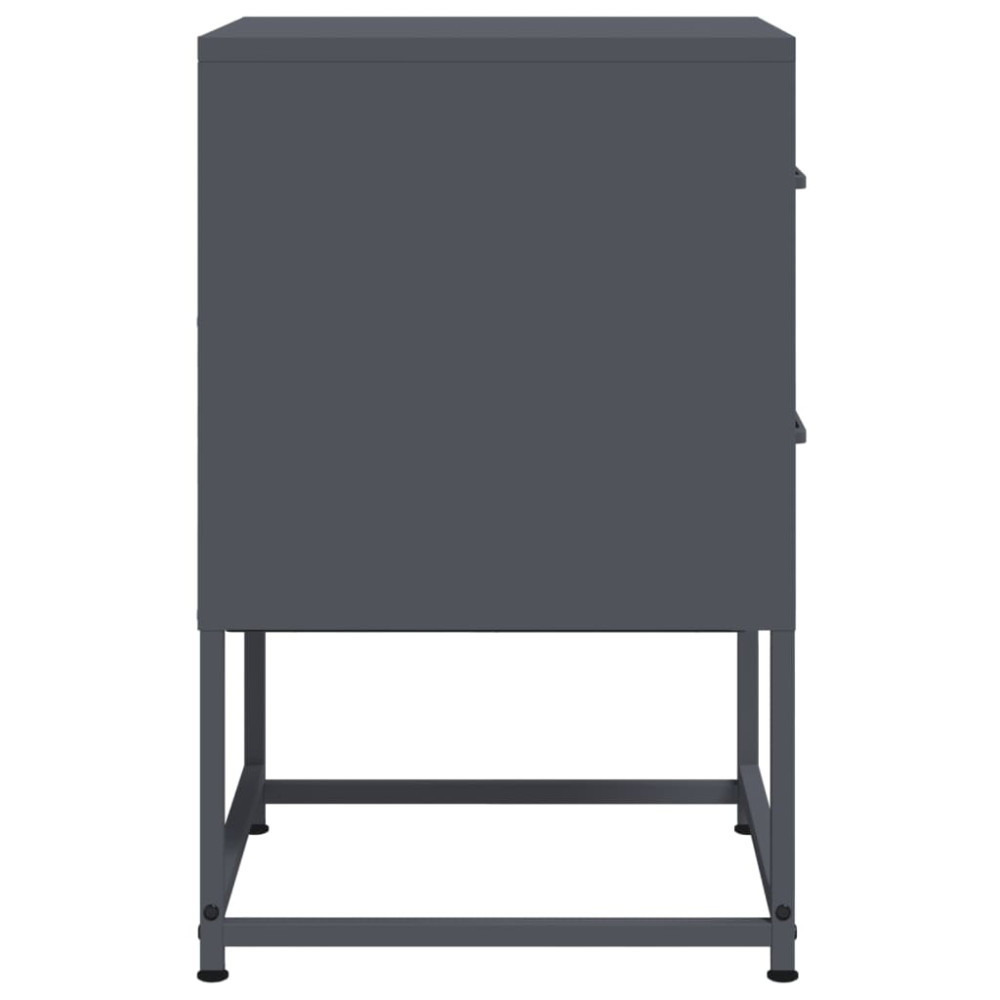 Produktbild för Sängbord 2 st antracit 36x39x60,5 cm stål