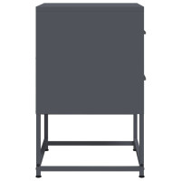 Produktbild för Sängbord 2 st antracit 36x39x60,5 cm stål