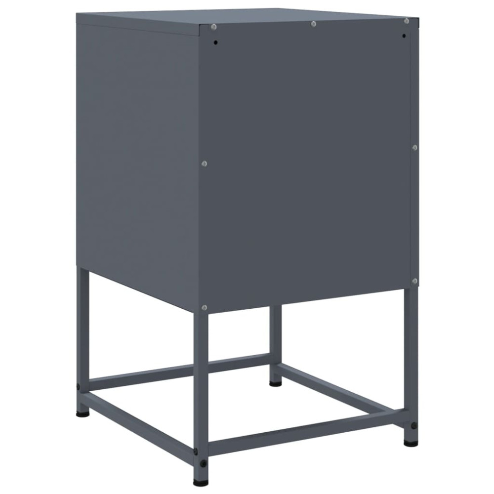 Produktbild för Sängbord 2 st antracit 36x39x60,5 cm stål