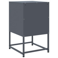Produktbild för Sängbord 2 st antracit 36x39x60,5 cm stål