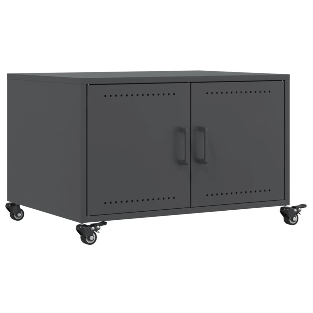 Produktbild för Soffbord antracit 68x50x43,5 cm stål