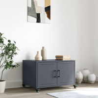 Produktbild för Soffbord antracit 68x50x43,5 cm stål