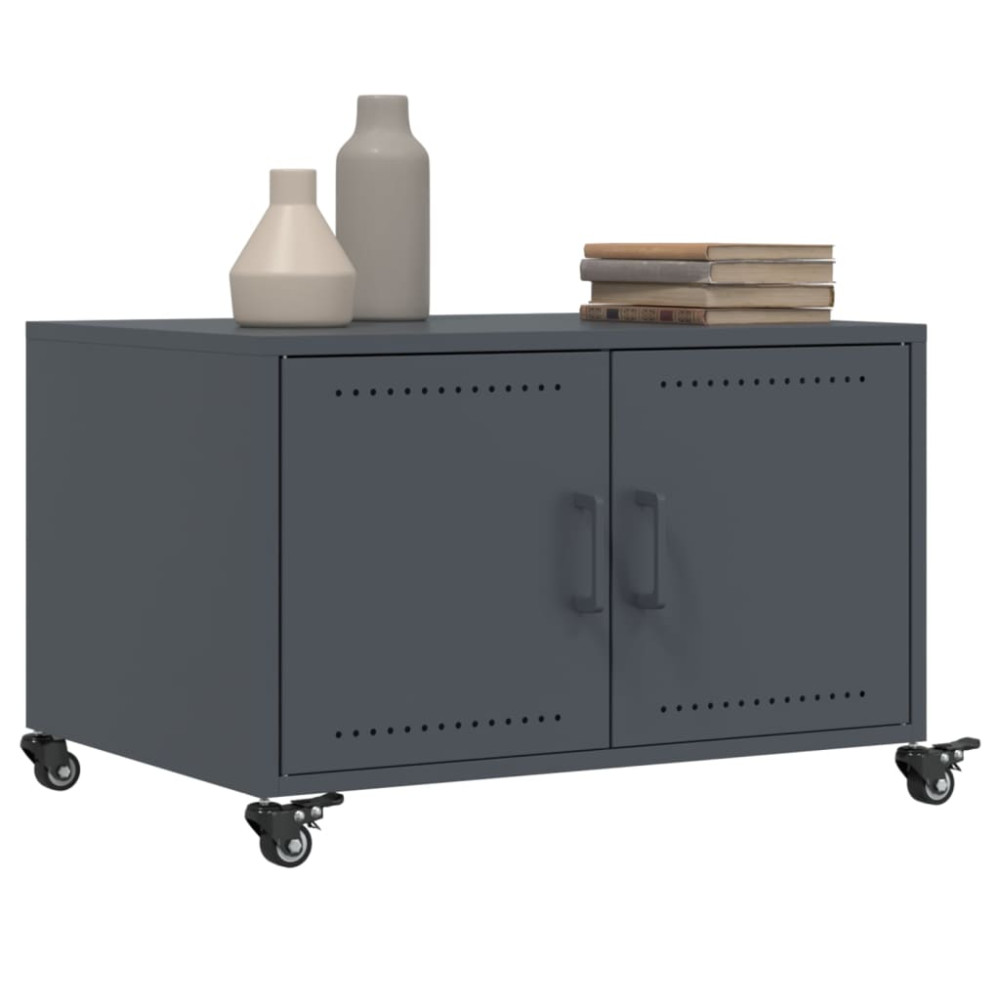 Produktbild för Soffbord antracit 68x50x43,5 cm stål