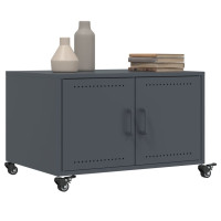 Produktbild för Soffbord antracit 68x50x43,5 cm stål